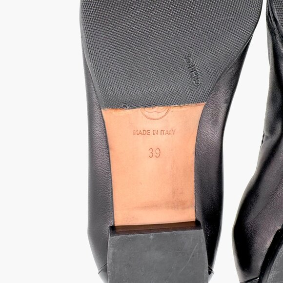 Chanel Cap Toe CC Ballet Flat Size 39 US 8-8.5 Black Pointed Toe Elastic Leather - Picture 15 of 15
